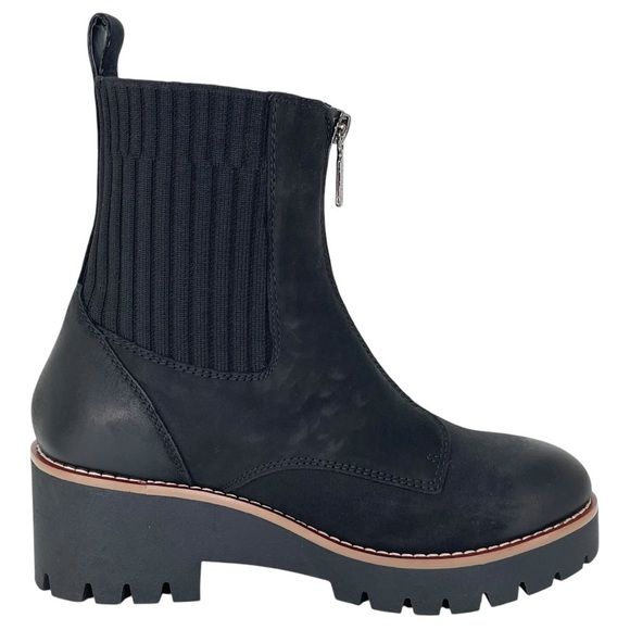 Aqua College Dream Black Nubuck Leather Waterproof Womens Ankle Boots Size 6.5M - Picture 5 of 13